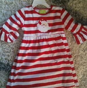 Classic Whimsy Santa Stripped Dress